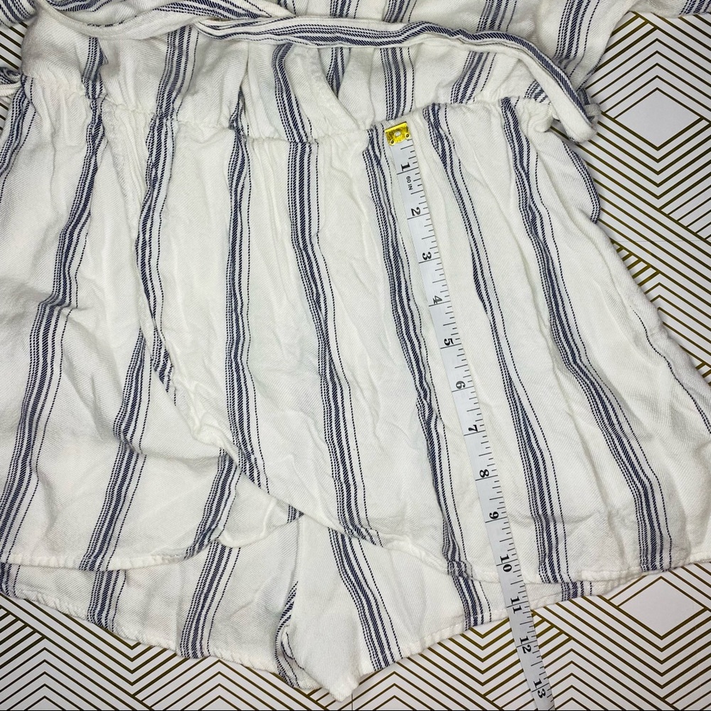 Lulus Climb Aboard Grey and White Striped Romper! - Picture 10 of 12